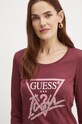 Îmbrăcăminte Guess longsleeve din bumbac W4BI21.I3Z14 burgundia