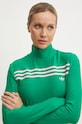Блуза с дълги ръкави adidas Originals Longsleeve 3S Tee зелен JN8314