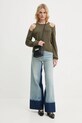 MM6 Maison Margiela sweter wełniany S62NH0034.M13071 zielony AW24