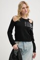 Вовняний светр MM6 Maison Margiela чорний S62NH0034.M13071
