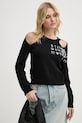 Vlněný svetr MM6 Maison Margiela černá S62NH0034.M13071