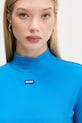 Tričko s dlhým rukávom Hugo Blue Easy Longsleeve_B tyrkysová 50525318