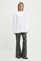 Rotate longsleeve bawełniany bawełna biały 111441400