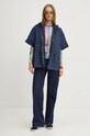 Tričko s dlhým rukávom Desigual AIRPLANE-LACROIX 24WWTK87 modrá AW24