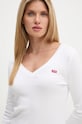 Levi's longsleeve din bumbac alb A9330