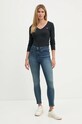 Bavlnené tričko s dlhým rukávom Levi's A9330 čierna AW24