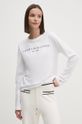Tommy Hilfiger longsleeve bawełniany biały WW0WW43620