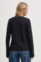 Bavlněné tričko s dlouhým rukávem Tommy Hilfiger WW0WW43620 námořnická modř NC24