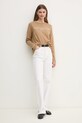 Tommy Hilfiger longsleeve din bumbac WW0WW43620 maro NC24