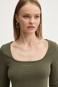 Лонгслів Tommy Jeans зелений DW0DW18791