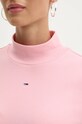 Tričko s dlouhým rukávem Tommy Jeans DW0DW19830 růžová