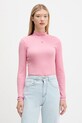 Tommy Jeans camicia a maniche lunghe rosa DW0DW19830