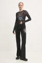 Juicy Couture bluza SACRED HEART MESH LS TOP JCBCT224836.101 negru AW24