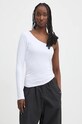 Juicy Couture longsleeve NELLA ASYMMETRIC TOP biały JCWCT24310.117