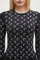 Marine Serre longsleeve shirt black WTS006A.CJER0002