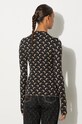 Clothing Marine Serre longsleeve shirt Recycled Moon Jersey Second Skin Highneck Top WTS005A.CJER0001 black