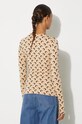 Clothing Marine Serre longsleeve shirt Recycled Moon Jersey Second Skin Crewneck Top WTS006A.CJER0001 beige