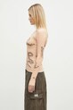 Marine Serre longsleeve shirt Tattoo Printed Jersey Second Skin Crewneck Top WTS006A.CJER0059 orange AW24