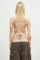 Clothing Marine Serre longsleeve shirt Tattoo Printed Jersey Second Skin Crewneck Top WTS006A.CJER0059 orange