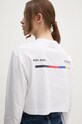 Бавовняний лонгслів Red Bull Racing x Pepe Jeans Red Bull Racing x Pepe Jeans RL500001 білий