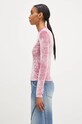 Tričko s dlhým rukávom Andersson Bell Velvet Lace Up Longsleeve atb1206w ružová AW24