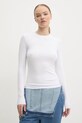 Abercrombie & Fitch longsleeve uni alb KI139.4633.100