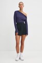 Tričko s dlouhým rukávem Abercrombie & Fitch KI139.3688.200 námořnická modř AW24