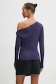 Oblečenie Tričko s dlhým rukávom Abercrombie & Fitch KI139.3688.200 tmavomodrá