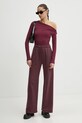 Abercrombie & Fitch longsleeve KI139.4736.645 burgundia AW24