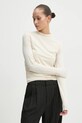 Abercrombie & Fitch longsleeve z elastanem beżowy KI139.4795.180