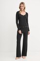 Abercrombie & Fitch longsleeve de pijama KI146.4045.900 negru AW24
