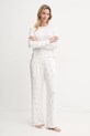 Hollister Co. longsleeve piżamowy KI346.4038.108 beżowy AW24