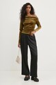 Abercrombie & Fitch bluza welurowa KI139.4785.300 zielony AW24