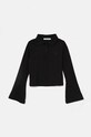Дитячий лонгслів Calvin Klein Jeans з еластаном чорний IG0IG02533.9BYH.