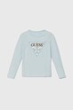 Detské tričko s dlhým rukávom Guess s elastanom modrá J2YI50.K6YW1.9BYH
