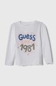 Guess longsleeve dziecięcy z elastanem biały K4YI16.K6YW4.9BYH