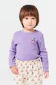 Бавовняний лонгслів для немовлят Bobo Choses Cherry бавовна фіолетовий 224AB019