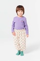Bobo Choses longsleeve bawełniany niemowlęcy Cherry 224AB019 fioletowy