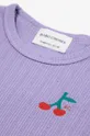 Хлопковый лонгслив для младенцев Bobo Choses Cherry фиолетовой 224AB019