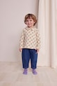 Хлопковый лонгслив для младенцев Bobo Choses Cherry хлопок бежевый 224AB022