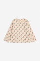 Девочка Хлопковый лонгслив для младенцев Bobo Choses Cherry 224AB022 бежевый