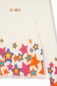 Дитячий бавовняний лонгслів Desigual білий 24WGTK20