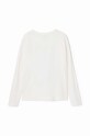 Fete Desigual longsleeve din bumbac pentru copii 24WGTK18 alb