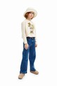 Desigual longsleeve din bumbac pentru copii MINNIE MOUSE 24WGTK15