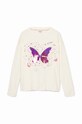 Desigual longsleeve in cotone bambino/a 24WGTK11 bianco AW24