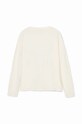 Desigual longsleeve in cotone bambino/a bianco 24WGTK11