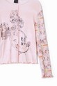 Детский лонгслив Desigual MICKEY MOUSE розовый 24WGTK10