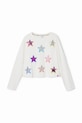 Desigual longsleeve bawełniany dziecięcy 24WGTK03 biały AW24