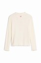 Fete Desigual longsleeve din bumbac pentru copii 24WGTK02 bej