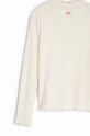 Desigual longsleeve din bumbac pentru copii bej 24WGTK02